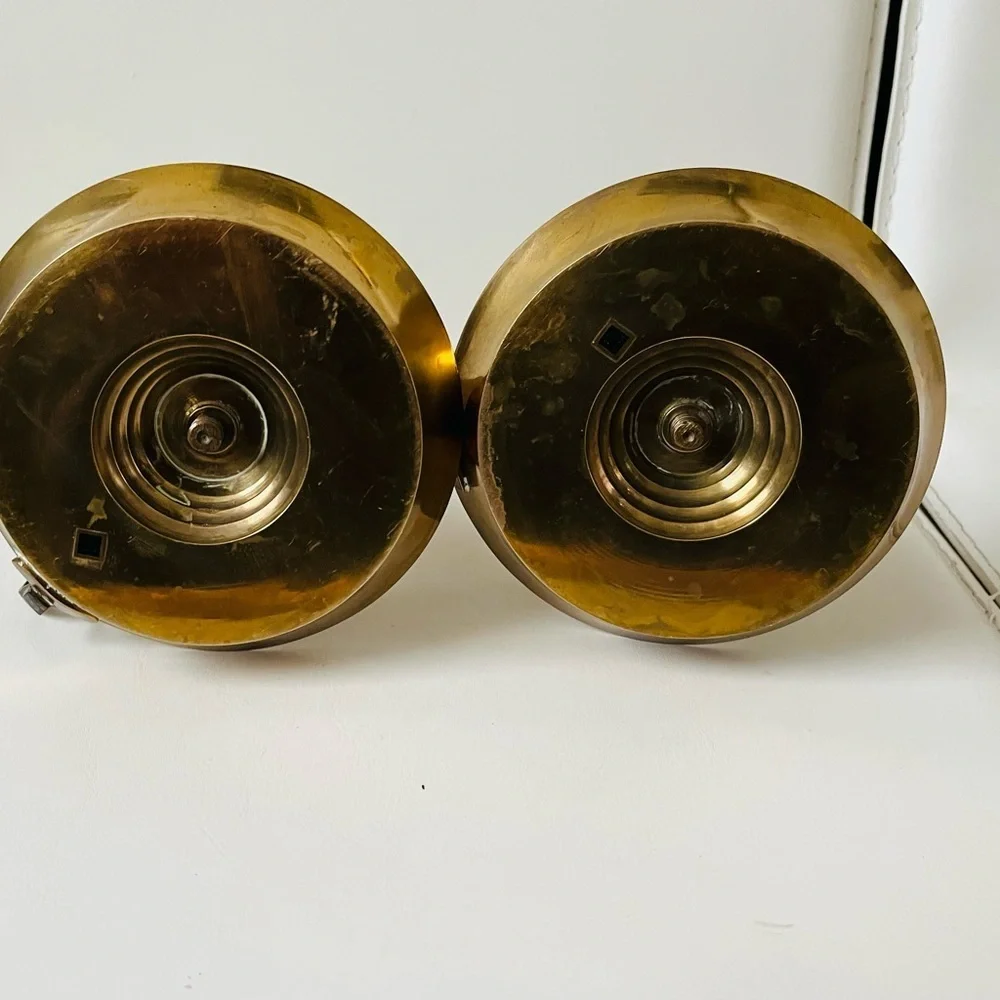Vintage Brass Candle Holders